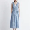 Robe midi à nœuds