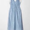 Robe midi à nœuds