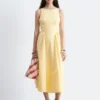 Robe midi à nouer dans le dos