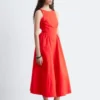 Robe midi à nouer dans le dos