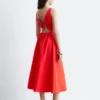 Robe midi à nouer dans le dos