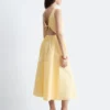 Robe midi à nouer dans le dos