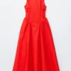 Robe midi à nouer dans le dos