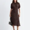 Robe midi à nouer à la taille