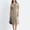 Robe midi à nouer à la taille