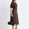 Robe midi à nouer à la taille