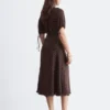 Robe midi à nouer à la taille