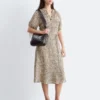 Robe midi à nouer à la taille