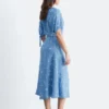 Robe midi à nouer à la taille