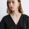 Robe midi plissée à manches dolman