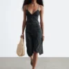 Robe midi à pois