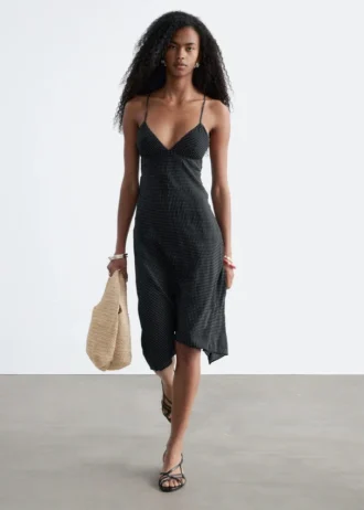 Robe midi à pois