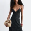 Robe midi à pois