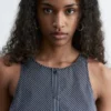 Robe midi sans manches à cordon