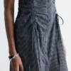 Robe midi sans manches à cordon