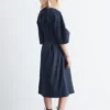Robe midi sculpturale à cordon