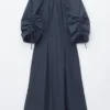 Robe midi sculpturale à cordon