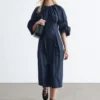 Robe midi sculpturale à cordon