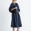 Robe midi sculpturale à cordon