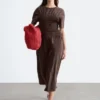 Robe midi smockée