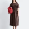 Robe midi smockée