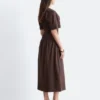 Robe midi smockée