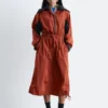 Robe midi technique à cordon