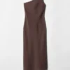 Robe midi à une épaule