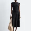 Robe midi évasée en lin