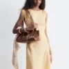 Robe midi évasée en lin