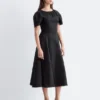 Robe midi évasée en lin