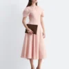 Robe midi évasée en lin