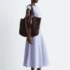 Robe midi évasée en lin