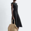 Robe midi évasée en lin
