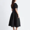 Robe midi évasée en lin