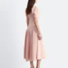 Robe midi évasée en lin