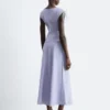 Robe midi évasée en lin