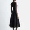 Robe midi évasée en lin