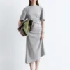 Robe t-shirt midi asymétrique