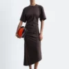 Robe t-shirt midi asymétrique