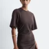 Robe t-shirt midi asymétrique