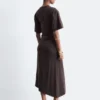 Robe t-shirt midi asymétrique