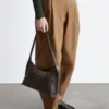 Sac à bandoulière en cuir tressé