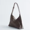 Sac à bandoulière en cuir tressé