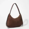 Sac bandoulière en daim à franges