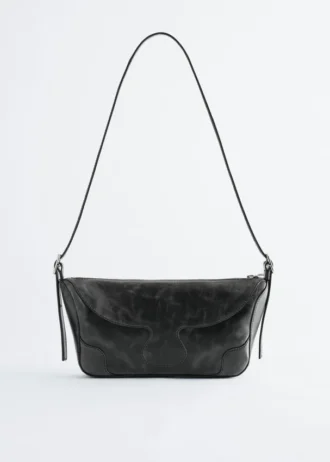 Sac à bandoulière rectangulaire en cuir