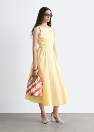 Sac cabas en cuir tressé