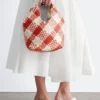 Sac cabas en cuir tressé