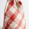 Sac cabas en cuir tressé