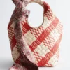 Sac cabas en cuir tressé